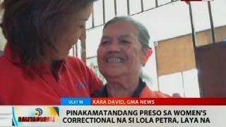 Pinakamatandang preso sa women's correctional na si lola Petra, laya na