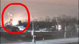 HUGE EXPLOSION AT ARCELOR MITTAL 2/25/2019 (Chesterton, IN Railcam)