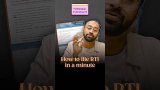 How to File RTI Application in 3 mins Online | Ft. @LegalSHOTS | Tutorial Tuesdays Ep. 6