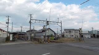 尾上踏切　弘南鉄道 弘南線【青森県・平川市】　2022.11.05