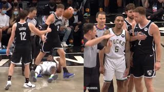 Blake Griffin step over Thanasis Antetokounmpo then gets a T 💀 Nets vs Bucks Game 1