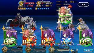 FGO 2018年 復刻 冥界のメリークリスマス 高難易度 妖精乱舞 5ターン動画