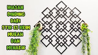 Cara Membuat Hiasan Dinding Simpel dan Cantik dari Stik Es Krim | Diy Ide Kreatif dari Stik Es Krim