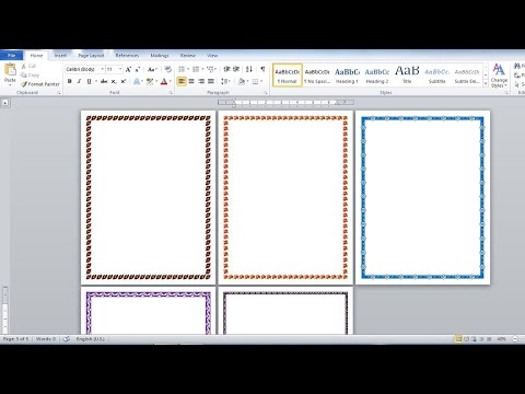 How to Make Different Page Border in Microsoft Office Word Tutorial