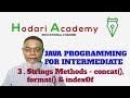 Java Programming for Intermediate - 3. String Methods   concat format & indexOf