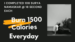 I Did 108 Surya Namaskar 7 days Challenge @18 second Each || Weight Loss Without diet ||