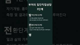 [무료강의빈출 60초 암기] 16.  부처의 집단직업상담 3단계