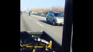 Fun motorcycle stunting on the 401 somewhere in mexico .. wheelie