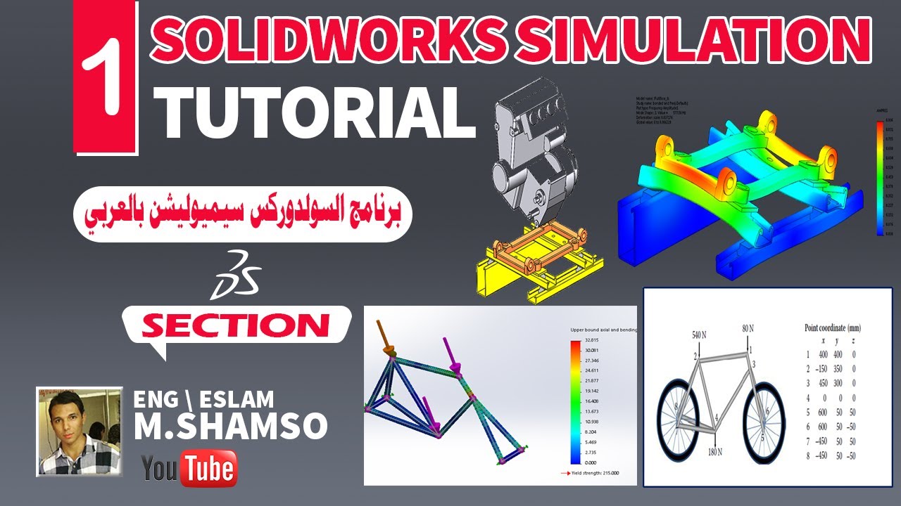 SolidWorks Simulation Tutorial - تمارين علي برنامج السولدوركس سيميوليشن ...