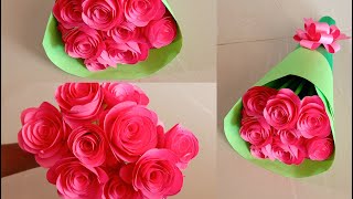 How To Make Rose Flower Bouquet - DIY Paper Craft