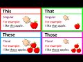 THIS, THAT, THESE & THOSE 🤔  | Grammar lesson |  Learn the difference & quiz!