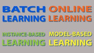 Batch Learning, Online Learning, Instance-based Learning, and Model-based Learning in ML