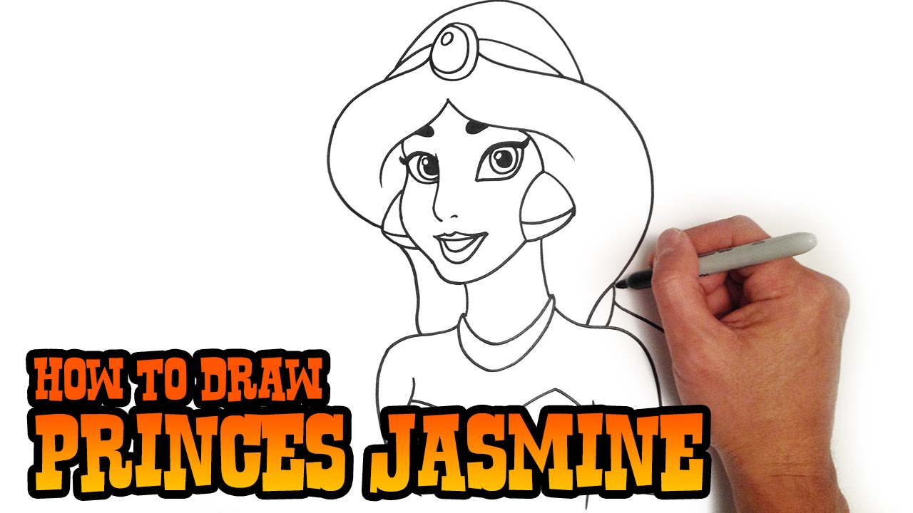 Princess Jasmine Drawing How To Draw Jasmine Aladdin Step By Step