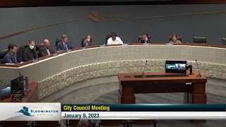 January 9, 2023 Bloomington City Council Meeting