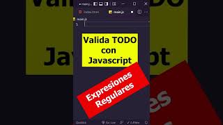 CÓMO validar formularios con JAVASCRIPT y Expresiones Regulares - #shorts