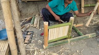 MEMBUAT KURSI BAHAN BAMBU