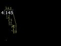 divide 145 by 4 decimal result . division with 1 digit divisors . how to do