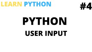 Learn python user input | Tutorial #4| Python programming for beginners | Cool Techy Guy