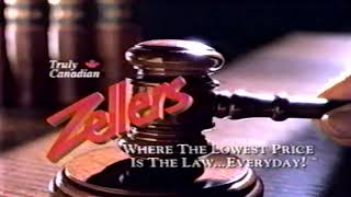 Zellers Lowest Price Is The Law TV Commercial - (November 1995)