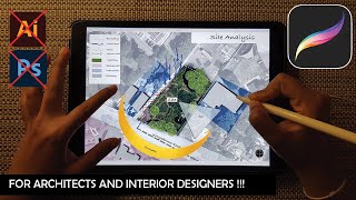 Easy Tutorial ! - How to create site analysis using iPad on Procreate? #tutorial #architecture #art