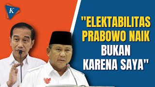 Jokowi Bantah Elektabilitas Prabowo Naik karena Sering Diajak Kunjungan