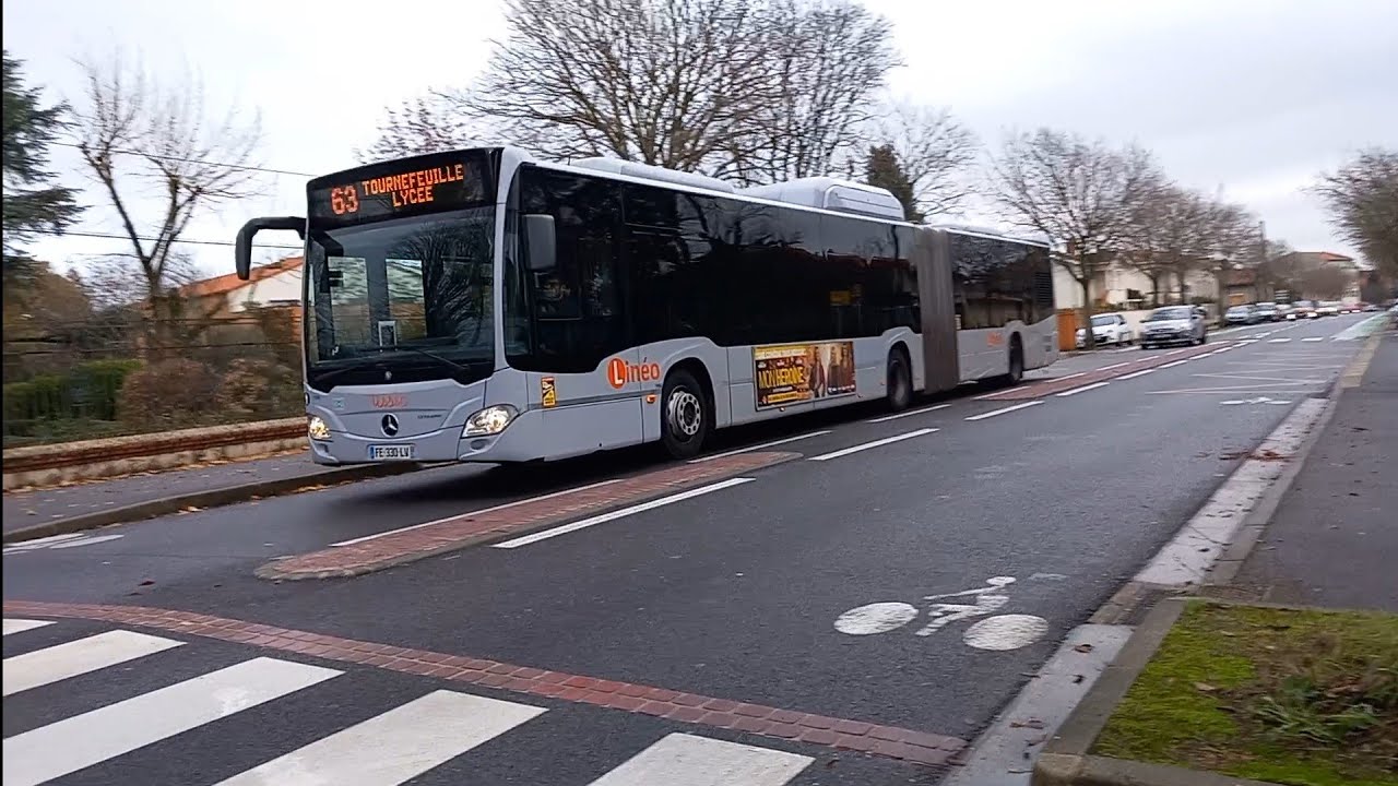 Passage Des Lignes L2 Et 63 Sur La Route De Bayonne à Toulouse - YouTube