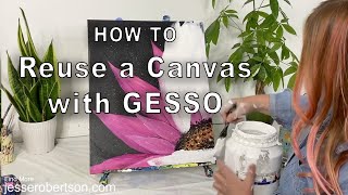 Reuse an Old Canvases with Gesso | Acrylic Painting