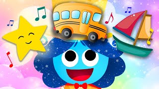 Nursery Rhyme Compilation for Kids! Wheels on the Bus + Row Your Boat + More ✨