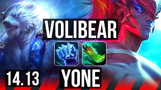 VOLIBEAR vs YONE (TOP) | 65% winrate, 9/3/11 | EUW Master | 14.13