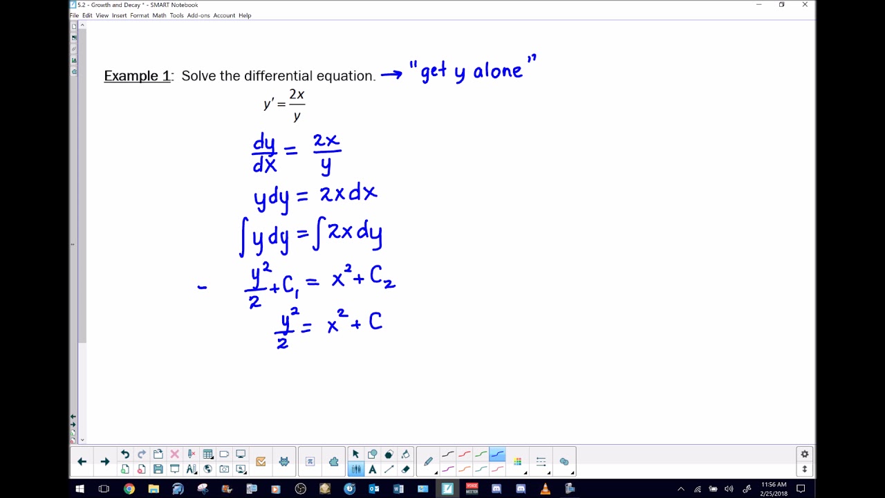 AP Calculus AB -- Differential Equations Intro - YouTube