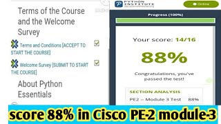 PE-2 Module 3 / pe 2 / Cisco python / python / #python / test solution / Cisco / problem with me