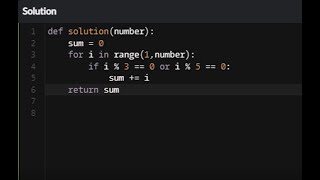 Python - Multiples Of 3 or 5 | Codewars 6KYU