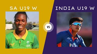 South Africa U19 Women Vs India U19 Women Third T20 Match Live