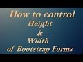 How to control height and width of Bootstrap form