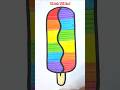 Rainbow Popsicle Drawing In Seconds 🎉 🌈 #shorts