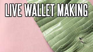 LIVE Leather Wallet Making, 4/11/22: Folding, Creasing, Assembling Card Slots