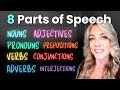 8 Parts Of Speech In English Grammar Overview (  Example Sentences  Quiz!)