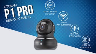 littlelf P1 PRO 1080p Indoor Wireless WiFi Home IP Security Camera-Black