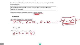A level maths Proof/Disproof by Counter Example. Ex 196 and Ex 197