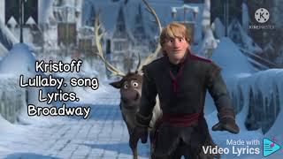 Kristoff lullaby. what do you know about love. reprise. song lyrics. frozen Broadway