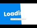 CSS Fullscreen Loading Page Animation Effects | CSS3 Animation Tutorial