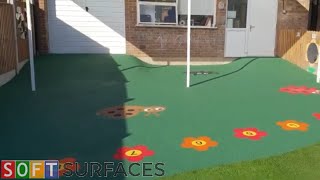 Wetpour Surfacing with Graphics Installation in Cheltenham, Gloucestershire | Wet Pour Play Area