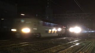 サンライズ出雲・瀬戸 草津駅通過 2017.12.3