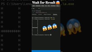 print alphabet (H) using for Loop in C language 😱ll #shorts #programming #youtubeshorts