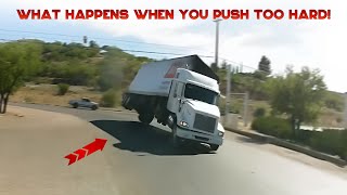 AMERICAN TRUCK DRIVERS DASH CAMERAS | Avoid Being Rear Ended By Semi, Idiot Can't Merge, Accident!