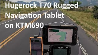 Hugerock X70 Rugged Navigation Tablet on KTM 690