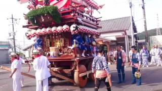 H29/07/29「大木戸区山車曳き出し」大木戸芸座連 諏訪大神秋季大祭 @千葉県東庄町笹川