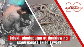 Lalaki, pinuluputan at tinuklaw ng isang napakalaking sawa?! | Kapuso Mo, Jessica Soho