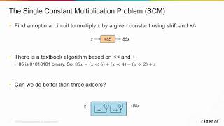 ModRef 2020 Deriving Optimal Multiplication-by-Constant Circuits With A SAT-based Constraint Engine