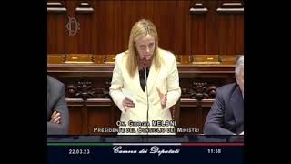 Meloni - Camera dei Deputati: ora in diretta il mio intervento di replica (22.03.23)